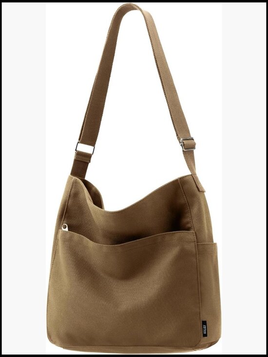 Other - Large Canvas Tote Bag Hobo Crossbody Messenger for Work or College